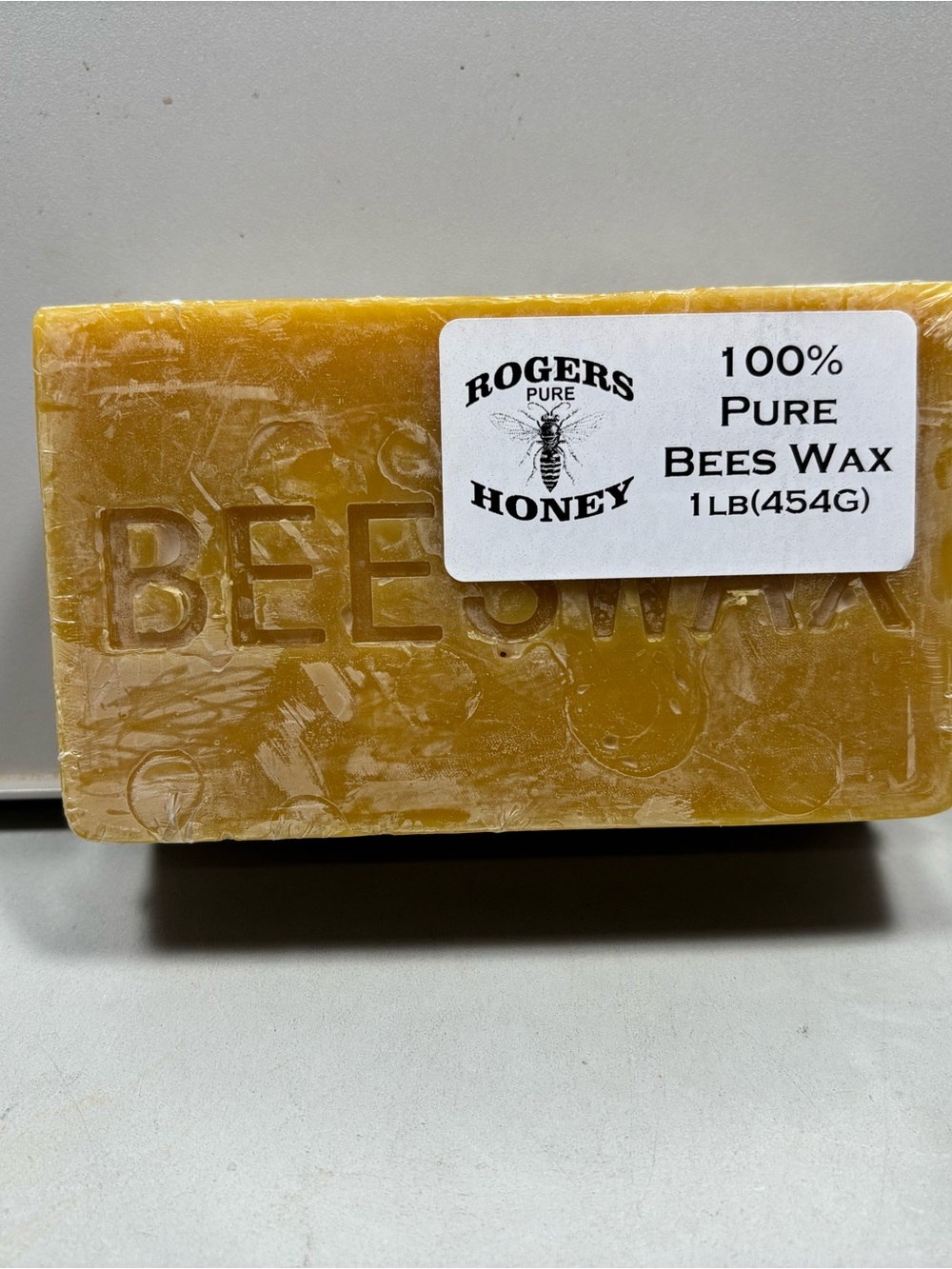 1lb - 100% Pure Beeswax Block - from John Roger’s in Baraboo, WI